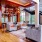 a living room with a large window